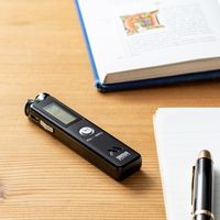 サンワダイレクト ボイスレコーダー（ICレコーダー・小型・長時間再生対応・4GBメモリ内蔵） 400-SCNICR1BK 1個（直送品）