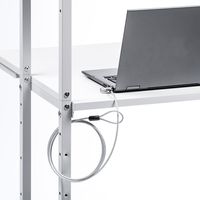 サンワダイレクト ノーブルロック対応セキュリティワイヤー（セキュリティワイヤー・Nobleロック・盗難防止・シリンダ錠・ワイヤー長2m） 1個（直送品）