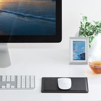 サンワダイレクト 姫路レザーマウスパッド（日本製・おしゃれ・ブラック） 200-MPD017BK 1個（直送品）