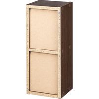 サンワダイレクト メディアラック（2段・木製・収納ラック・隙間収納・スリムラック・ブラウン） 200-FCD060BR 1個（直送品）