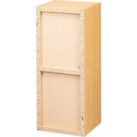 サンワダイレクト メディアラック（2段・木製・収納ラック・隙間収納・スリムラック・ライトブラウン） 200-FCD060LBR 1個（直送品）