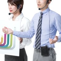 拡声器　ワイヤレスマイク　メガホン　スピーカーマイク　ポータブル型　ハンズフリー　400-SP079　サンワサプライ　1個（直送品）