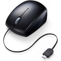 サンワダイレクト microUSBマウス（ケーブル巻取り・Android・Mac対応・スマホ・タブレット対応・USB変換アダプタ付き） 1個（直送品）