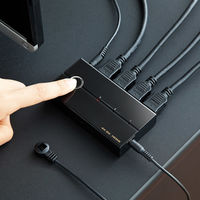 サンワダイレクト HDMIセレクター（4K対応・3入力1出力・リモコン付・PS4対応・自動切り替えなし・電源不要・USB給電ケーブル付） 1個（直送品）