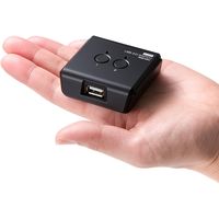サンワダイレクト USB切替器 2台用（手動・USB2.0・プリンタ・外付けHDD・ワイヤレスキーボード/マウス対応） 400-SW020 1個（直送品）