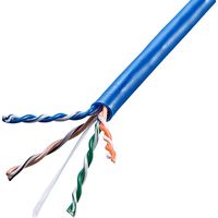 サンワダイレクト LANケーブル（自作用・100m・カテゴリ5e・単線・UTP・ブルー） 500-LAN5-CB100BL 1個（直送品）