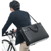 サンワダイレクト ビジネスバッグ（ダブルファスナー・大容量・耐水・15.6型対応・A4収納） 200-BAG124WP 1個（直送品）