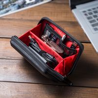 サンワダイレクト トラベルポーチ(充電器ポーチ・ハードタイプ・PC周辺小物整理・収納ポーチ用・ブラック) 200-BAGIN007BK 1個（直送品）