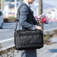 サンワダイレクト 3WAYビジネスバッグ 大容量（A4・31リットル・耐水・止水ファスナー） 200-BAG127BK 1個（直送品）