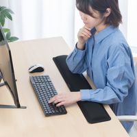 サンワダイレクト 超大型リストレスト（エルゴノミクス・低反発・リストレスト・疲労軽減・超大型・ブラック） 200-TOK012 1個（直送品）