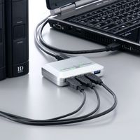 サンワダイレクト USB3.0ハブ（4ポート・セルフパワー＆バスパワー・シルバー） 400-HUB020SV 1個（直送品）