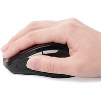 サンワダイレクト 静音マウス(ワイヤレス・エルゴノミクス・人間工学・中型・5ボタン・DPI切替・レッド) 400-MA110R 1個（直送品）