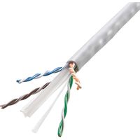 サンワダイレクト LANケーブル（自作用・300m・カテゴリ6・単線・UTP・ホワイト） 500-LAN6-CB300W 1個（直送品）