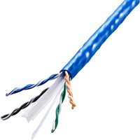 サンワダイレクト LANケーブル（自作用・100m・カテゴリ6・単線・UTP・ブルー） 500-LAN6-CB100BL 1個（直送品）