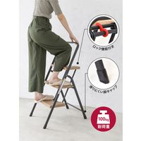 【踏み台】 シービージャパン フォールディングステップ オーク 2段 4571347177244 1個