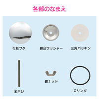 カクダイ ガオナ 水まわりホールキャップ 穴かくし用 （洗面 手洗 ビス ホワイト 24～40ミリ） GA-MG018（直送品）