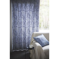 スミノエ SAANA JA OLLI（サーナヤオッリ） カーテン J1019 ブロッサム 幅1000×長さ1780mm ブルー 1枚（直送品）