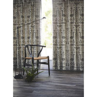 スミノエ SAANA JA OLLI（サーナヤオッリ） 遮光カーテン J1012 バースオブザワールド 幅1000×長さ2000mm ブラック 1枚（直送品）