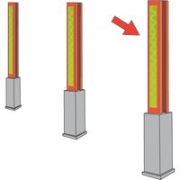 日東エルマテリアル プリズム反射マグネットシート 100mm×1m 蛍光レモン PHS-MAGNET100LY 1セット(1巻×3)