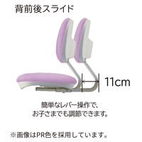 【軒先渡し】コイズミ　Just Fit Chair（ジャストフィットチェア ファブリック） 学習チェア パープル CDY-372PR 1脚（直送品）