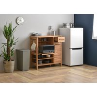 佐藤産業 LAFIKA（ラフィカ） レンジボード ロータイプ 幅854×奥行400×高さ900mm ナチュラル LF90-90L NA 1台（直送品）