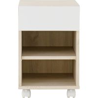 佐藤産業 HELM（ヘルム） サイドラック 幅350×奥行550×高さ538mm オークホワイト HMK50-35SR IV 1台（直送品）