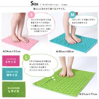 ヒオリエ 今治製 バスマット ドット モカ Lサイズ 約51×71cm 日本製 吸水 風呂 浴室 足拭き 速乾 洗える バスグッズ（直送品）