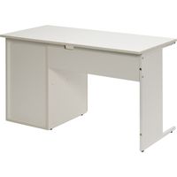 【車上渡し】アール・エフ・ヤマカワ ワーキングデスク 片袖机 幅1200×奥行600×高さ700mm ホワイト GZWC-1260WH 1台（直送品）