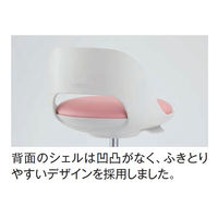 【組立設置込み】コクヨ ココット ロータイプ ナースチェア 背無し ホワイトシェル ホワイトベージュ ナイロンキャスター 1脚（直送品）
