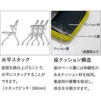 【組立設置込】コクヨ ピエガ 会議イス 背樹脂 ナイロンキャスター ブラック/ホワイト/シルバー CK-720PAWGXB6-W 1脚（直送品）