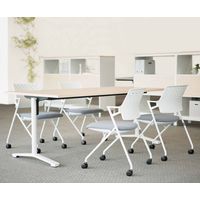 【組立設置込】コクヨ ピエガ 会議イス 背樹脂 ナイロンキャスター ターコイズ/ホワイト CK-720WPAWGXT4-W 1脚（直送品）