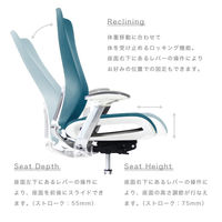 Netforce ネットフォース スパイダー オフィスチェア ハイバック オレンジ SPD-1A-AW 1脚（直送品）