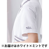 ジェラート ピケ&クラシコ 白衣 （レディス） ラインカラートップス 601 ホワイト×ミント S 1枚（直送品）