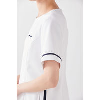 ジェラート ピケ&クラシコ 白衣 （レディス） プリーツチュニック 620 ホワイト×ネイビー S 1枚（直送品）