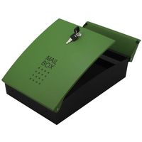 ハイロジック 堺トレード メールボックス・ポスト グリーン 安心の鍵付き SHPB05A-GB 1個 00060708-001