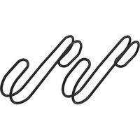 ハイロジック 横ブレ安定S字フック 中 100mm ブラック 95350 1パック(2本入) 00095350-001