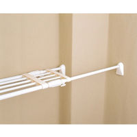 【突っ張り棚】アイリスオーヤマ 超強力伸縮棚 幅55～75×奥行27cm 最大耐荷重65kg 突っ張り棒 ホワイト H-J-55 １個