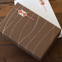 ヘッズ ウェーブ包装紙/ブラウンー2（50枚入）