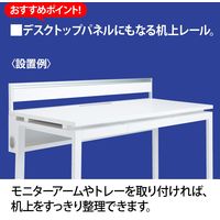 Ceha プレノデスクシステム 専用机上レール 幅1600mm用 ホワイト 748085 1台（取寄品）