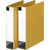 ライオン事務器 パイプ式保存ファイルKー853クラフト 12504 1セット(2冊)