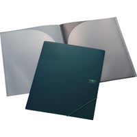 ライオン事務器 ホルダーブック　リベルテ　Ａ４判Ｓ型（見開きＡ３判）　ツインカラーPPシート製　８ポケット HB-303L グレー 12993 2冊（直送品）