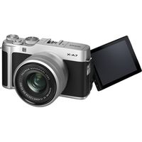 富士フイルム ミラーレス一眼 FX-A7LK-S シルバー FUJIFILM X-A7 レンズキット 2424万画素 APS-C Wi-Fi対応（直送品）