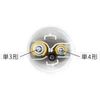 パナソニック（Panasonic）　 電池がどっちかライト　BF-BM01P-W＋エボルタネオアルカリ乾電池　20本セット