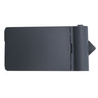 アイ・エス 吊り下げ ICカードケース(名刺対応可) ハードタイプ ひも収納式 黒 INM-03 1セット(2パック)