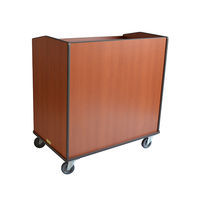 金沢車輌 木製下げワゴン 茶 SG-41F 1個 62-1623-79（直送品）