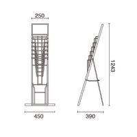 ハヤノ産業 カタログスタンドワイヤー 6段タイプ TCS-8 1個 63-2768-67（直送品）
