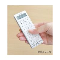 ドリテック 電卓付バイブタイマー　ホワイト CL-124WT 1個 63-1233-76