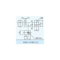 マックエイト プリント基板取付ブラケット ネジ穴M3&3.2Φ L字型 (10個入り) AXA-15-M3-3.2 1袋(10個)（直送品）