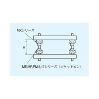 マックエイト 超小型二段重ね用端子 2.54mmピッチ L=3.0mm(10本入) MX-3-0-20P 1袋(10本)（直送品）