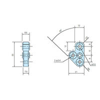 タカチ電機工業 DFL型外部取付足(4個1組) DFL1 1組(4個) 63-3127-97（直送品）